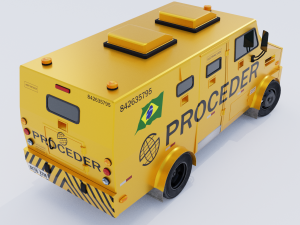 bank armored car 3D Modell
