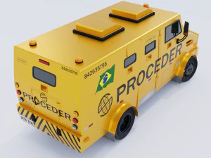 bank armored car 3D Model