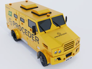 bank armored car 3D Model