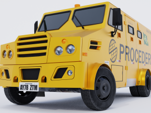 bank armored car 3D Modell