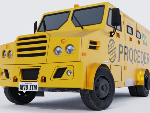 bank armored car 3D Model