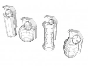 ग्रेनेड पैक 3D मॉडल