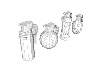 ग्रेनेड पैक 3D मॉडल