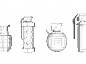 ग्रेनेड पैक 3D मॉडल