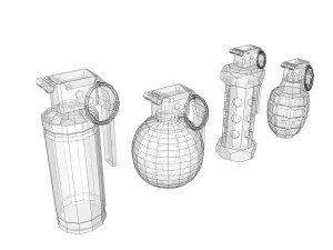 ग्रेनेड पैक 3D मॉडल