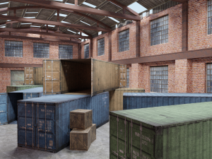 fps map - warehouse 3D 模型
