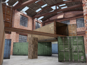 fps map - warehouse 3D 模型