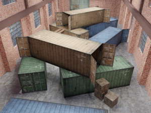 fps map - warehouse 3D 模型