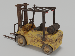 old forklift Modello 3D