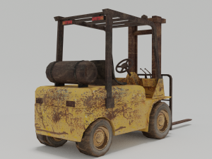 old forklift Modello 3D