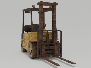 old forklift Modello 3D
