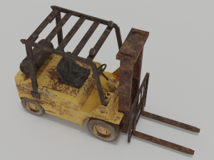 old forklift Modello 3D