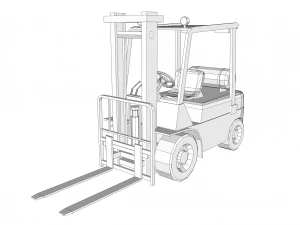 old forklift 3D Model