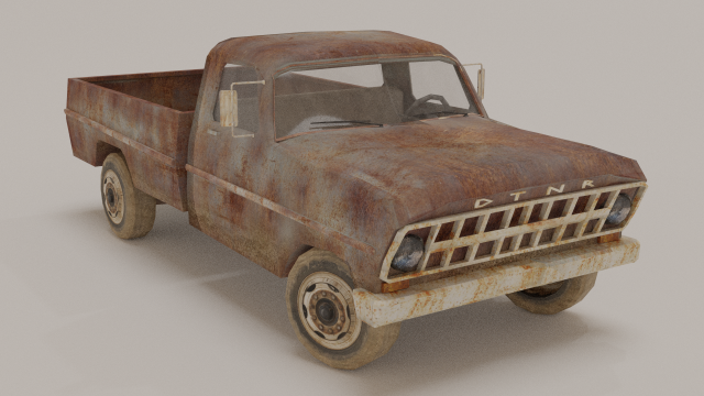 old pick up Modelo 3D .c4d .max .obj .3ds .fbx .stl .blend 
