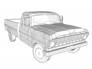 old pick up Modelo 3D