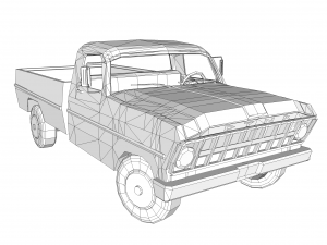 old pick up Modelo 3D