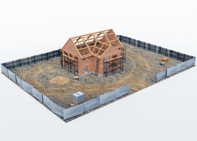 house construction 3D Model .c4d .max .obj .3ds .fbx .stl .blend 