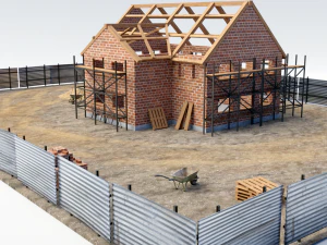pembangunan rumah Model 3D