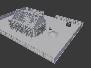 pembangunan rumah Model 3D