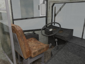old bus low poly 3D 模型