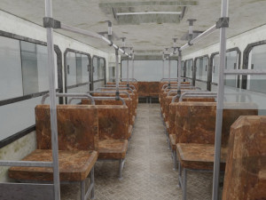 old bus low poly 3D 模型