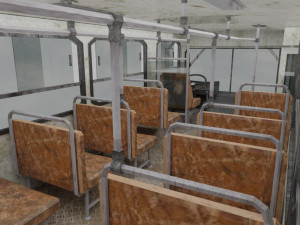 old bus low poly 3D 模型