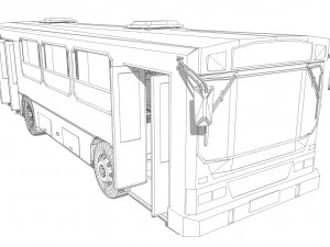 old bus low poly 3D Model