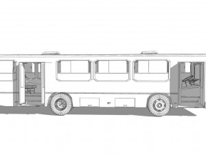 old bus low poly 3D 模型