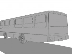 old bus low poly 3D Model