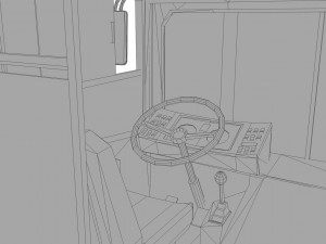 old bus low poly 3D 模型
