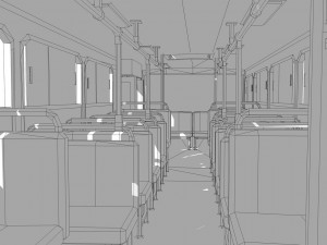 old bus low poly 3D 模型