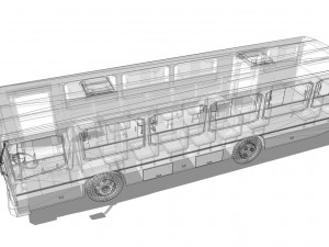 old bus low poly 3D 模型