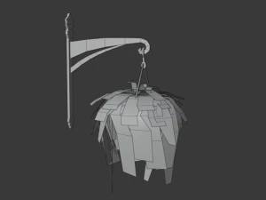 fern in hanging pot 3D Model