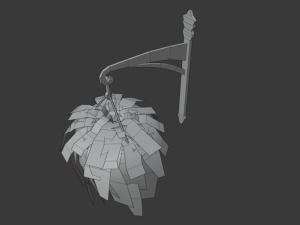 fern in hanging pot Model 3D