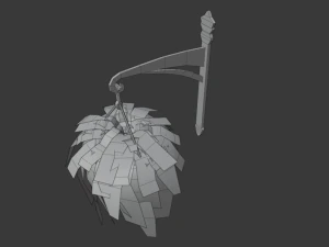 fern in hanging pot 3D Model
