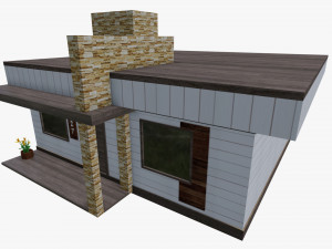 modern house - interior - low poly 3D Модель
