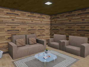 modern house - interior - low poly 3D Модель