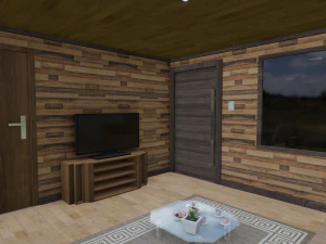 modern house - interior - low poly 3D Model