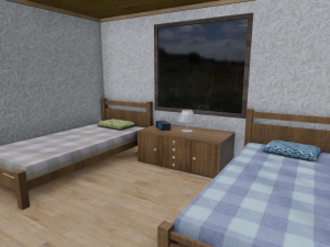modern house - interior - low poly 3D Модель