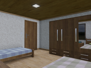 modern house - interior - low poly 3D Модель