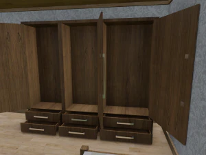 modern house - interior - low poly 3D Model