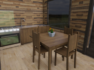 modern house - interior - low poly 3D Модель