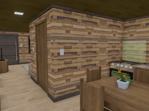 modern house - interior - low poly 3D Model