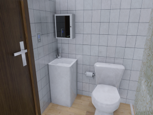 modern house - interior - low poly 3D Модель