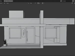 modern house - interior - low poly 3D Модель