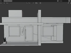 modern house - interior - low poly 3D Model