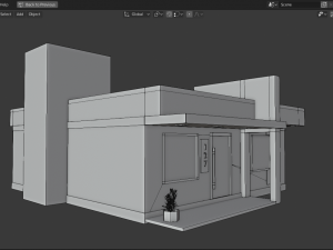 modern house - interior - low poly 3D Модель