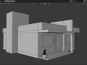 modern house - interior - low poly 3D Model