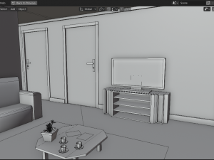 modern house - interior - low poly 3D Модель