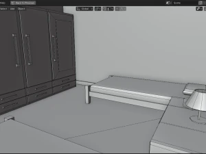 modern house - interior - low poly 3D Model